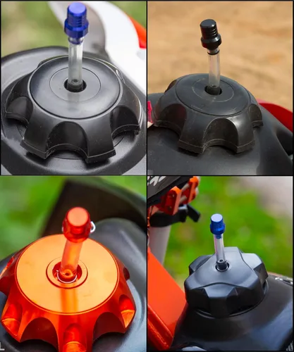 Vista 4 de bylikeho 5 piezas Tubo de ventilación de tapa de gas, tapa de gas para motocicleta, accesorios para automóvil Tubo de respiración bidireccional