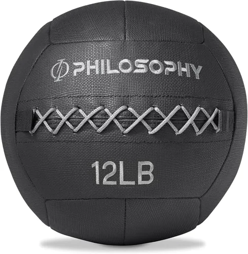Vista 9 de Philosophy Gym Bola medicinal con peso de carcasa suave con agarre antideslizante