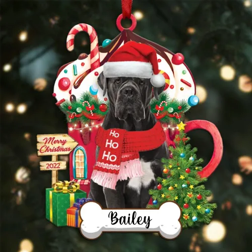 Vista 72 de Amantes de los perros de Navidad – Navidad de perros disponibles para muchos perros Shi Tzu – Adorno con forma personalizada, adorno de Navidad