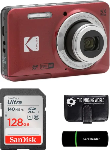 Vista 10 de Kodak PIXPRO FZ55 - Cámara digital de 16 MP, color negro, con zoom óptico 5X, gran angular de 28 mm, video Full HD 1080P, pantalla LCD de 2.7
