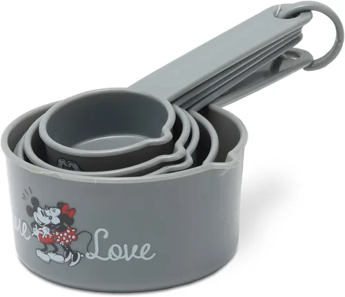 Vista 2 de Disney Mickey and Minnie Mouse - Tazas medidoras de Mickey Mouse con temática de amor adorable para cocina