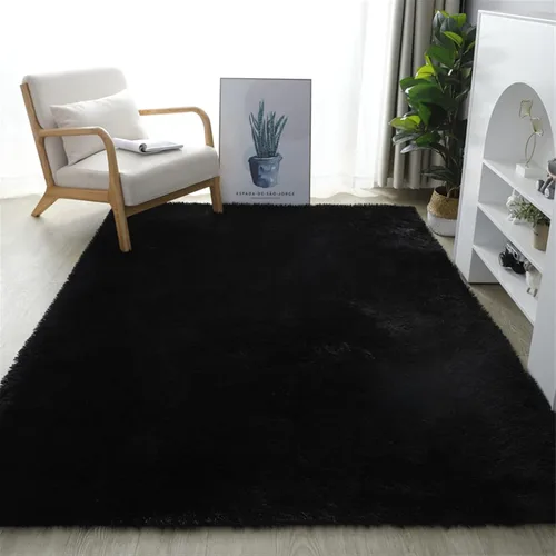 Vista 11 de Lifup Alfombra rectangular esponjosa para sala de estar o dormitorio, color Naranja