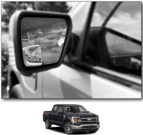 Vista 8 de NXTGEN - Espejos de punto ciego personalizados, compatibles con espejos de fábrica Ford F150 de 13ª generación 2015-2020 con BLIS Vista extendida