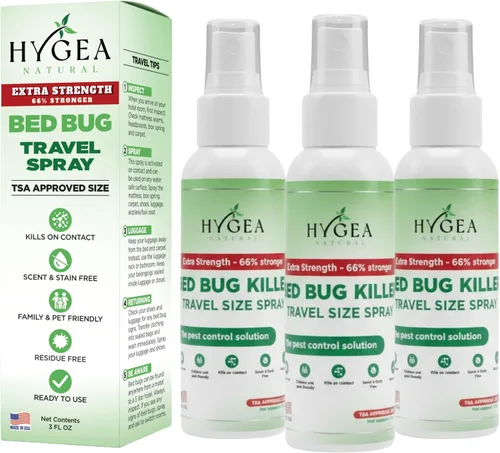 Vista 8 de Hygea Natural Spray de viaje natural extra fuerte para chinches y ácaros, tamaño aprobado por la TSA, apto para niños y mascotas, sin manchas