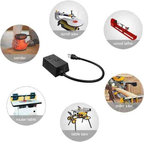 Vista 6 de Interruptor automático de vacío para herramientas eléctricas, tecnología única de detección de corriente de Etoolcity para retrasar el encendido