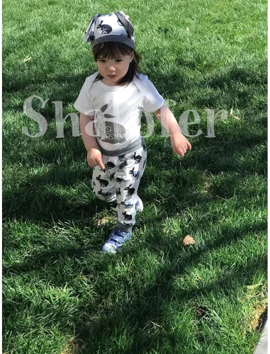 Vista 3 de Shalofer Mameluco de conejo con estampado de conejo para bebés y niñas, Blanco