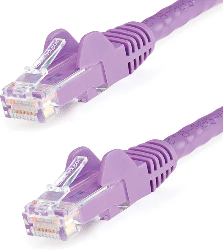 Vista 45 de StarTech Cable Ethernet CAT6 de 6 pulgadas – Cable Ethernet CAT 6 Gigabit amarillo -650 MHz 100 W PoE RJ45 UTP Network/Patch Cord Snagless w/Strain