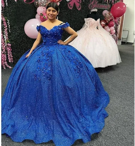 Vista 25 de Ftupza Preciosos vestidos de quinceañera florales 3D vestidos de tul hinchados para mujeres fuera del hombro vestido de fiesta largo FFtu09