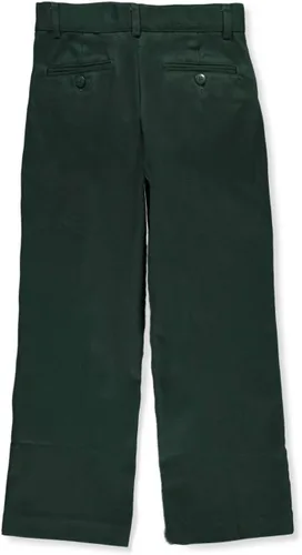 Vista 2 de Uniformes escolares universales pantalones plisados para niños, 7 color verde cazador, Verde cazador