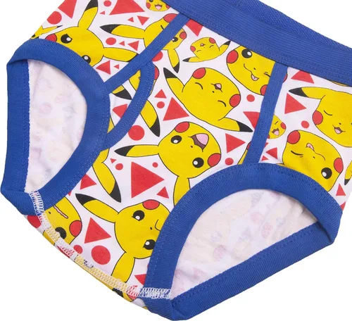 Vista 3 de Pokémon boys 100% Combed Cotton Underwear With Pikachu, Evee, Squirtle, Jigglypuff and More in Sizes 4, 6 and 8