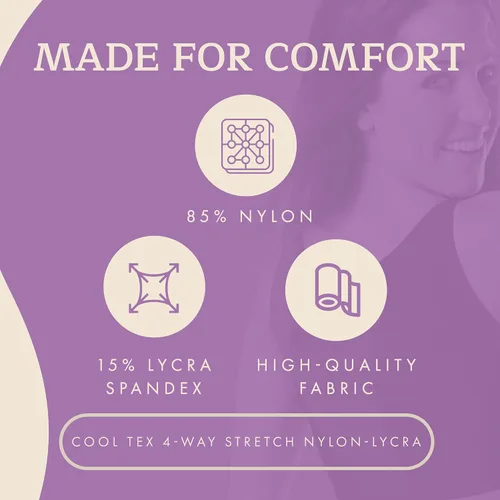 Vista 3 de Shapeez Tankee Short Back-Smoothing Bra Ultra-Comfortable Cami-Style Underwire Foam-Cup
