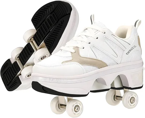 Vista 8 de CHSSIH Zapatos de Patines con Ruedas para Niñas, Niños, Mujeres, Hombres y Adultos – Zapatos Retráctiles con Ruedas Zapatos de Patinaje con Ruedas