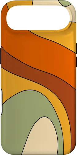 Vista 27 de Retro Liquid Swirl Rainbow 70s Aesthetic Boho Burnt Orange Case for iPhone 17