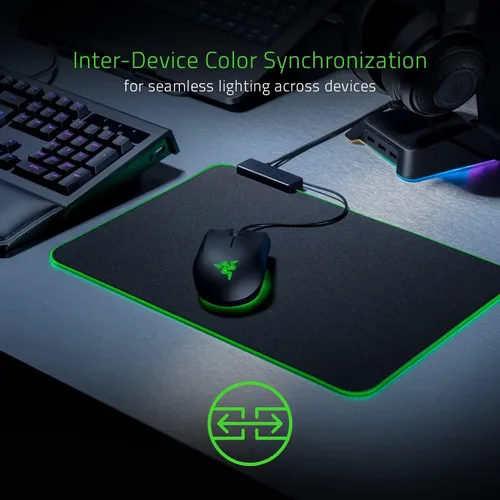 Vista 5 de Razer Goliathus Chroma - Alfombrilla de mouse suave para juegos con superficie de tela microtexturizada, optimizada para todos los ajustes