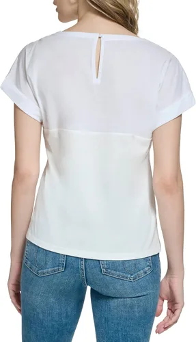 Vista 3 de Calvin Klein Blusa de punto con frente fruncido para mujer