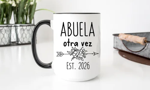 Vista 3 de Fabby Gifts Juego de tazas de Abuela And Abuelo Otra Vez - Regalo para Abuela, Abuelo - Anuncio de Embarazo - Regalo de anuncio de embarazo