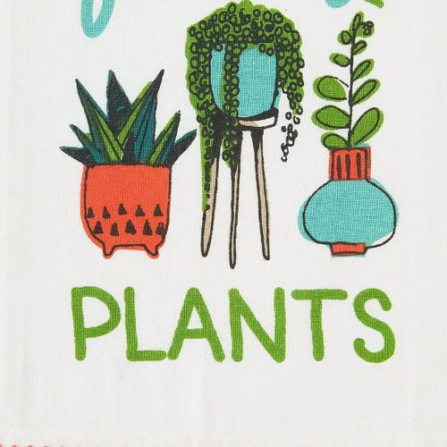 Vista 4 de DII You Grow Girl Collection Decorativo, lavable a máquina, juego de paños de cocina, 18 x 28 pulgadas, plantas elegantes, 3 piezas
