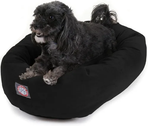 Vista 44 de Majestic Pet Cama para Perros de 52 Pulgadas de Ante Calmante Lavable 52x35x11 (Pulgadas) – Acogedora Cama Redonda para Perros con Forma de Dona