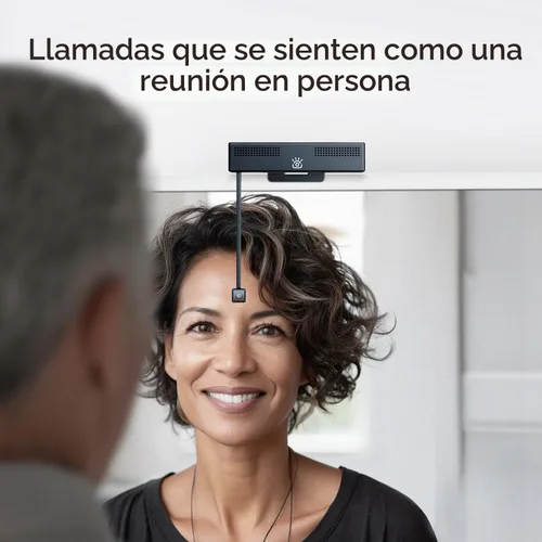 Vista 3 de Cámara web iContact Camera Pro 4K HD con contacto visual, micrófono con cancelación de ruido, USB plug and play para Mac y PC certificado por Zoom