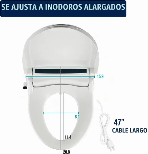 Vista 8 de BidetMate Accesorio de bidé térmico serie 2000 para inodoro con agua calentada ilimitada, control remoto inalámbrico, desodorante y secadora de aire