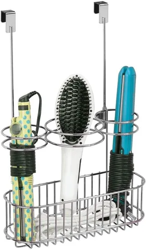 Vista 6 de mDesign - Cesta de almacenamiento para secadora de pelo, planchas planas, rizadores, alisadores de pelo, 3 secciones