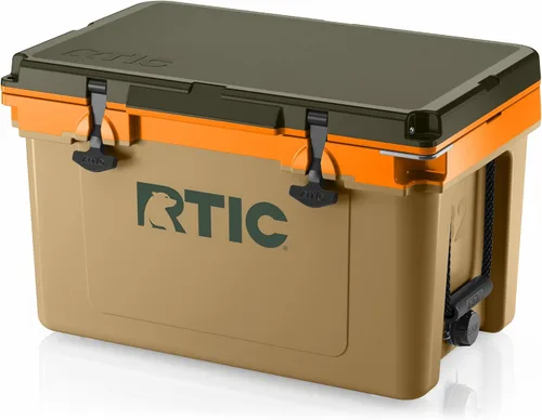 Vista 11 de RTIC Enfriador duro ultraligero de 32 cuartos de galón, baúl de hielo portátil aislado de 13 libras, capacidad de 48 latas, retención de hielo de 5