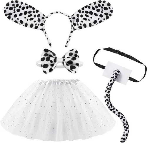 Vista 8 de Spooktacular Creations Child Animals Costume Set with Tutu, Headband Collar and Tail, Cosplay Accessory Kit for Girls