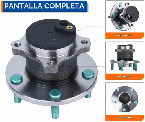 Vista 2 de PAROD 512347 Conjunto de rodamiento de cubo de rueda trasera compatible con Mazda 3 2004-2013, Mazda 3 Sport 2009-2013, Mazda 5 2006-2017, 5