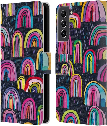 Vista 189 de Head Case Designs Officially Licensed Ninola Brushstrokes Black Summer Patterns Leather Wallet Case Compatible with Samsung Galaxy A07 4G