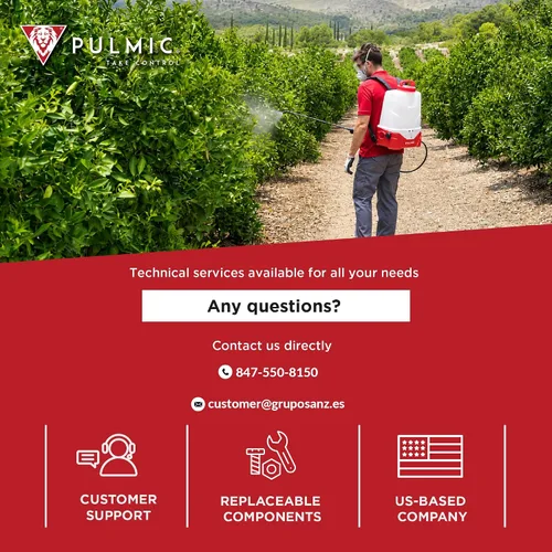 Vista 7 de PULMIC - Pulverizador eléctrico de mochila de 4 galones con batería para césped, jardín y granja, presión ajustable, bomba rociadora de alto