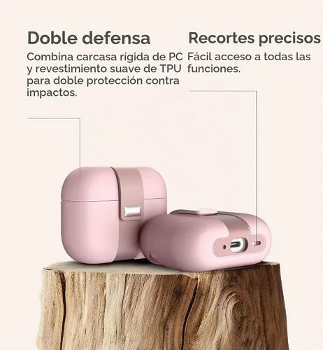 Vista 6 de SURITCH Funda para AirPods Pro 2/Pro, bloqueo magnético, compatible con Airpods Pro de 2ª y 1ª generación, funda protectora resistente con elegante