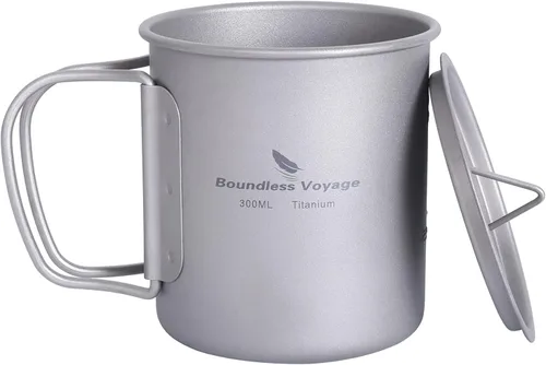 Vista 11 de Al aire libre 25.4 fl oz - 98.1 fl oz Titanio Pot con tapa Plegable Fianza Mango Camping Senderismo Picnic Ultraligero Botella de Agua Taza Taza