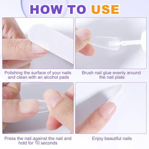 Vista 9 de Pegamento de uñas para uñas de acrílico.