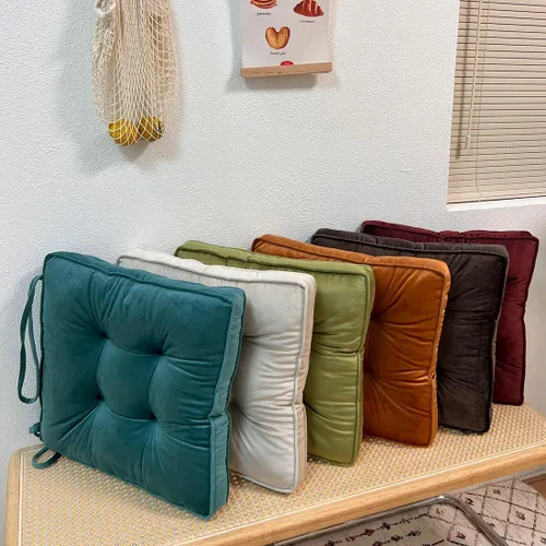 Vista 6 de vctops Almohadillas de Silla de Terciopelo Suave con Lazos Cómodo Cojín de Asiento Sólido para Sillas de Comedor, Sillas de Oficina, Pisos de Madera