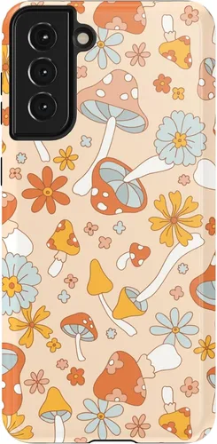 Vista 86 de Casely Funda para Galaxy S21 Here Comes The Sun Colorblock Sunset Diseño protector delgado esencial de doble capa Aquí viene el sol