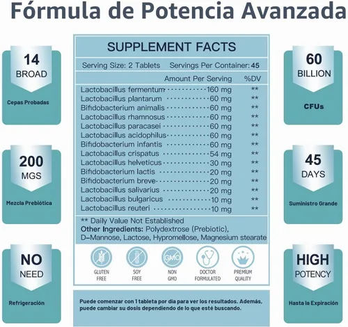 Vista 7 de NATURE TARGET Probióticos para mujeres, probióticos para hombres, probióticos para digestivos,Vaginal,Salud de la próstata