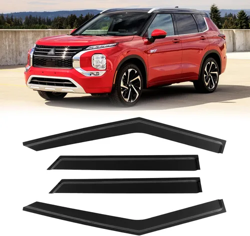 Vista 115 de Protectores de lluvia en canal para Jeep Grand Cherokee L 2021-2026, protectores de visera de ventana, deflector de ventilación, sombra viento humo