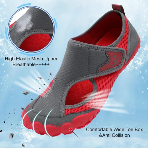 Vista 4 de Spesoul Zapatos de agua para mujer y hombre, zapatos acuáticos de secado rápido para piscina, senderismo, entrenamiento, deportes acuáticos al aire