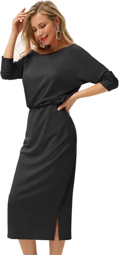 Vista 2 de GRACE KARIN - Vestido de tubo para mujer de fiesta sexy con un hombro descubierto recogido en las caderas