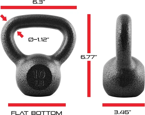 Vista 5 de WF Athletic Supply Hammerstone - Pesas rusas de hierro fundido pintadas, equipo de hogar y gimnasio, ideal para entrenamiento de fuerza