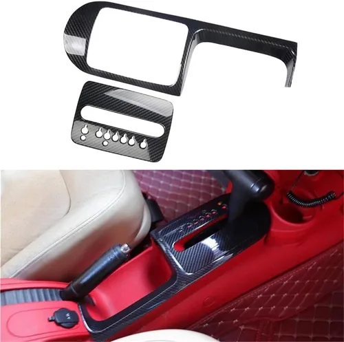 Vista 9 de para VW Volkswagen New Beetle 2003-2010 Marco de Cubierta de Rejilla de Aire de la Consola Central del Tablero del Interior del Coche de Fibra