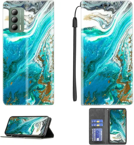 Vista 135 de Aroepurt Funda para UMIDIGI G1 Plus compatible con UMIDIGI G1 Plus Funda para teléfono Funda de piel sintética con función atril magnética CPT15