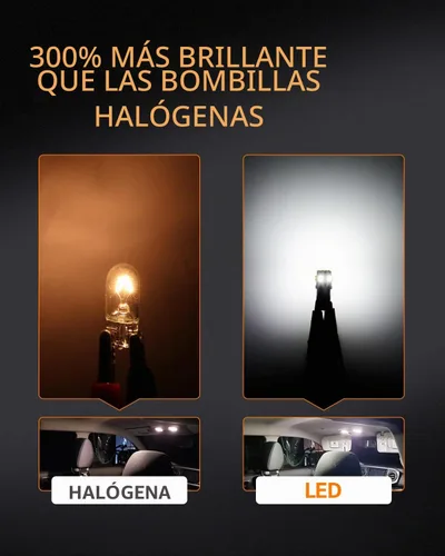 Vista 6 de Kit de Paquete de Bombillas LED Blancas Compatible con Toyota Corolla 2003, 2004, 2005, 2006, 2007, 2008, 2009, 2010, 2011, 2012, Luz