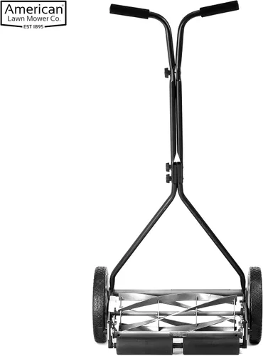 Vista 59 de American Lawn Mower Company 1204-14 Cortacésped de carrete de empuje de 4 hojas de 14 pulgadas, color rojo