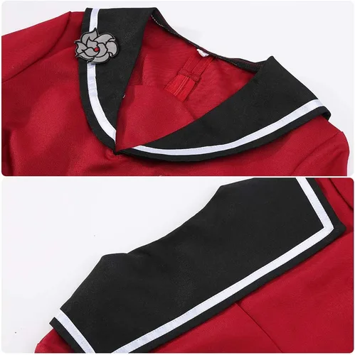 Vista 6 de Cos-Love Anime Danganronpa V3 Harukawa Maki Cosplay disfraz de uniforme de escuela para Halloween