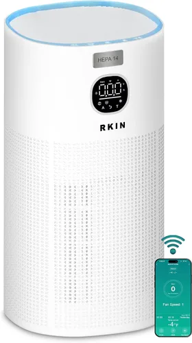 Vista 7 de Paquete de purificador de aire inteligente con filtros de más de 3 años – WiFi y control de aplicaciones, monitor PM2.5, limpiador de aire