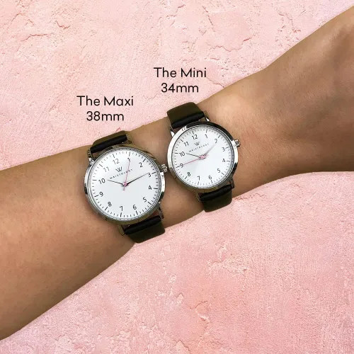 Vista 2 de Reloj con números WRISTOLOGY Olivia para mujer, para enfermeras, gran esfera, analógico, fácil de leer con segundero, correa de silicona