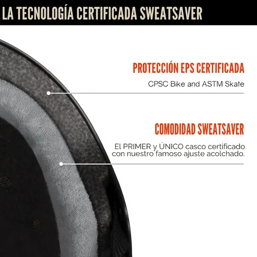 Vista 4 de Triple Eight Certified Sweatsaver Helmet for Skateboarding, BMX, Roller Derby, Roller Skating, Inline Skating, Scooter and Bike