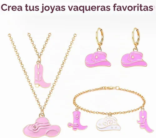 Vista 3 de NVENF 36 dijes para botas de vaquero para hacer joyas, esmalte de vaquera occidental, sombrero de bota, dijes para collares, pulseras, aretes