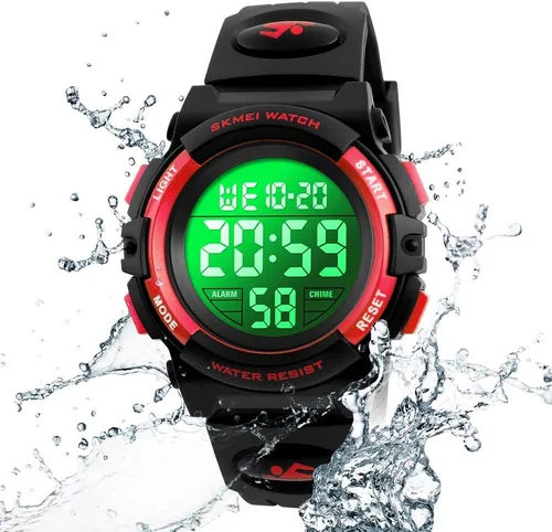 Vista 5 de Boys Watch Digital Sports Waterproof Outdoor Kids Watches Alarm Clock 1224 H Stopwatch Calendar 3-15 Year Old Boys Girls Wristwatch